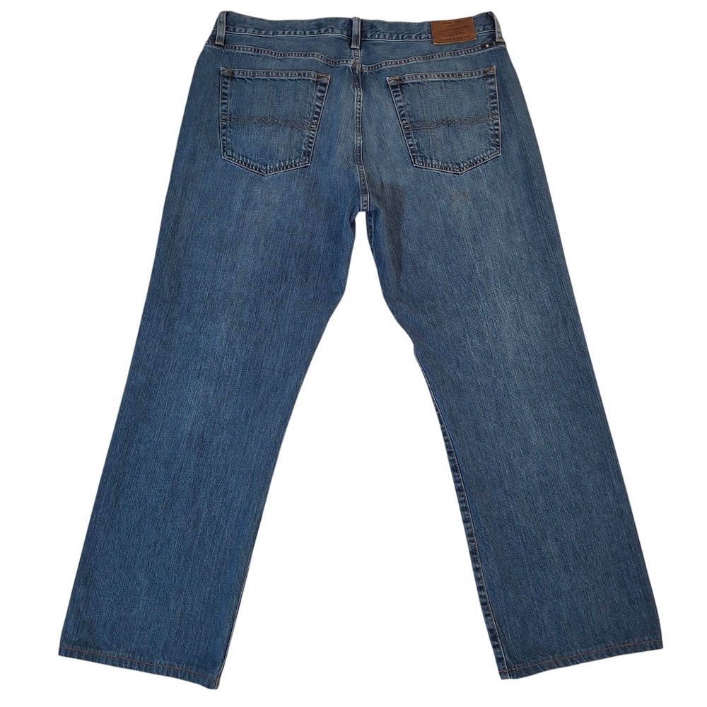 Lucky Brand 181 Relaxed Straight Mens Blue Jeans 38x34 Medium Wash 100% Cotton - Picture 2 of 12